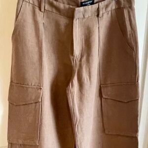 Banana Republic Factory cropped linen cargo pants